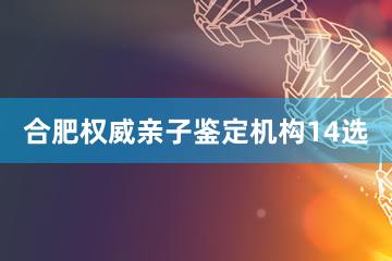 合肥权威亲子鉴定机构14选