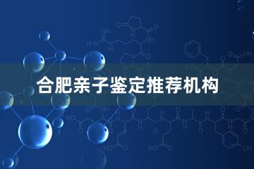 合肥亲子鉴定推荐机构